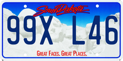 SD license plate 99XL46