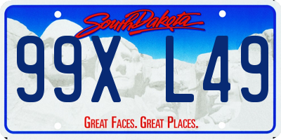 SD license plate 99XL49