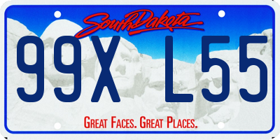 SD license plate 99XL55