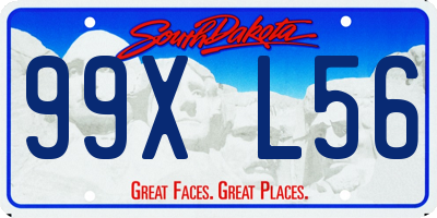 SD license plate 99XL56