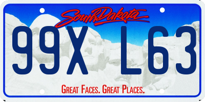 SD license plate 99XL63
