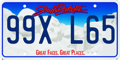 SD license plate 99XL65