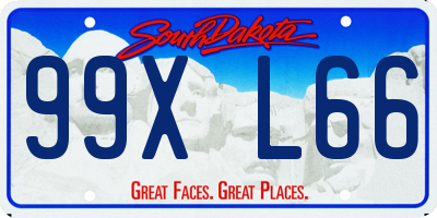SD license plate 99XL66