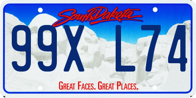 SD license plate 99XL74