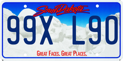 SD license plate 99XL90