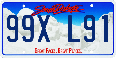 SD license plate 99XL91