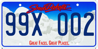 SD license plate 99XO02