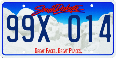 SD license plate 99XO14