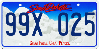 SD license plate 99XO25