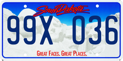 SD license plate 99XO36