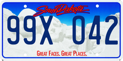 SD license plate 99XO42