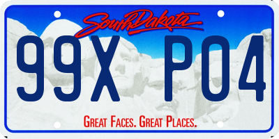 SD license plate 99XP04