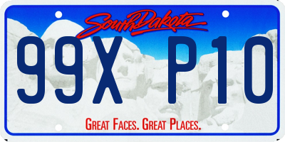 SD license plate 99XP10
