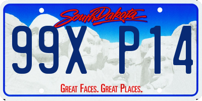 SD license plate 99XP14