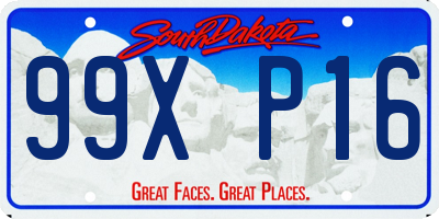 SD license plate 99XP16