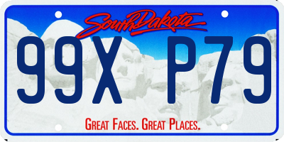 SD license plate 99XP79