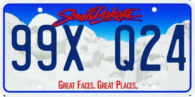 SD license plate 99XQ24