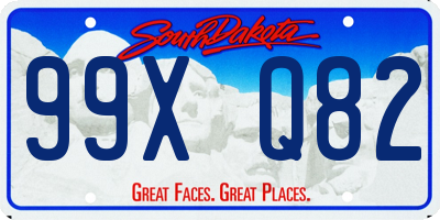 SD license plate 99XQ82