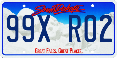 SD license plate 99XR02