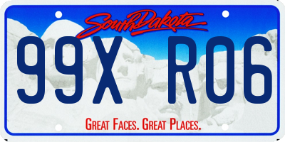 SD license plate 99XR06