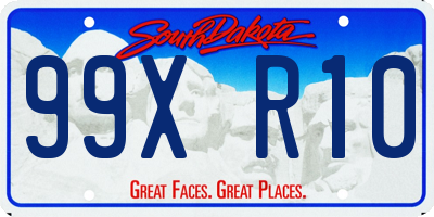 SD license plate 99XR10