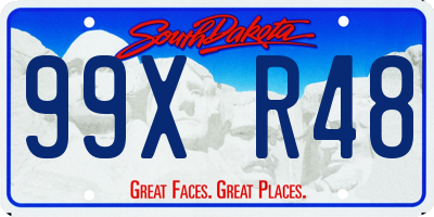 SD license plate 99XR48