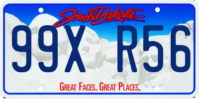 SD license plate 99XR56