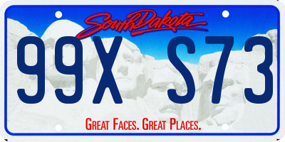 SD license plate 99XS73