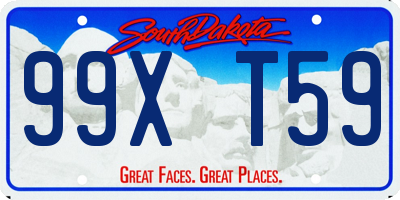 SD license plate 99XT59