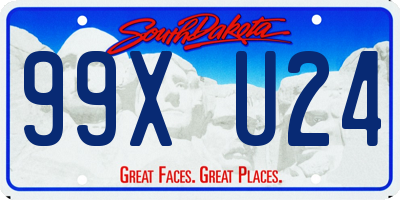 SD license plate 99XU24