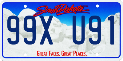 SD license plate 99XU91