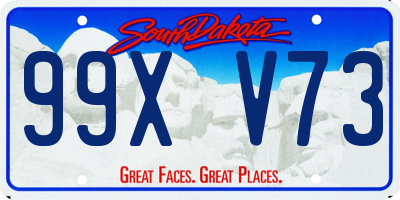 SD license plate 99XV73