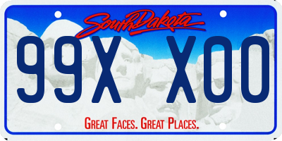 SD license plate 99XX00