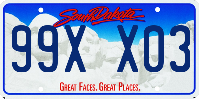 SD license plate 99XX03