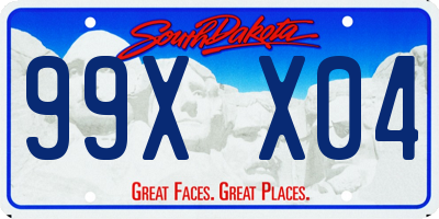 SD license plate 99XX04