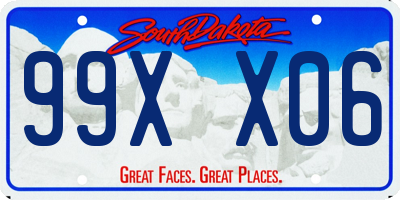 SD license plate 99XX06