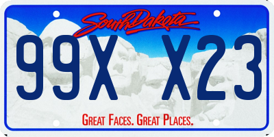 SD license plate 99XX23