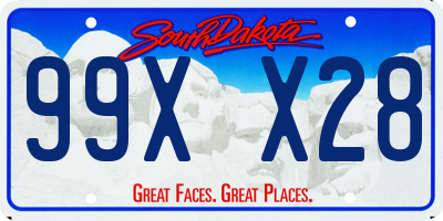 SD license plate 99XX28