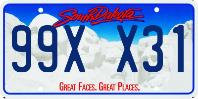 SD license plate 99XX31