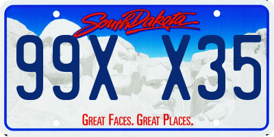 SD license plate 99XX35