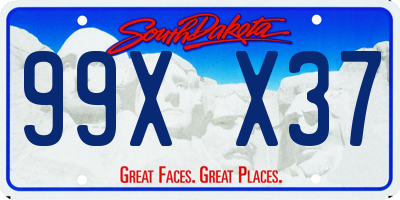 SD license plate 99XX37