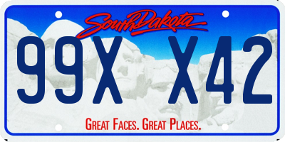 SD license plate 99XX42