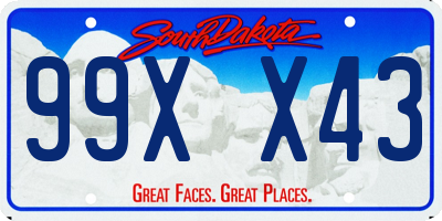 SD license plate 99XX43