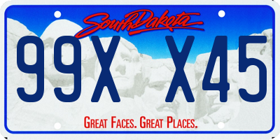 SD license plate 99XX45