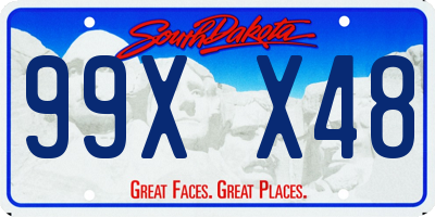 SD license plate 99XX48