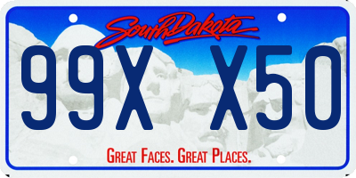 SD license plate 99XX50