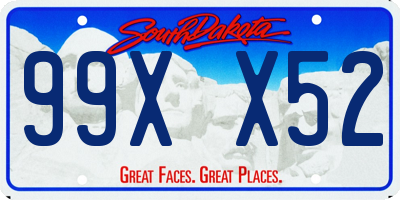 SD license plate 99XX52