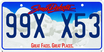 SD license plate 99XX53