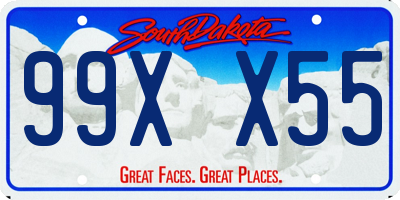 SD license plate 99XX55