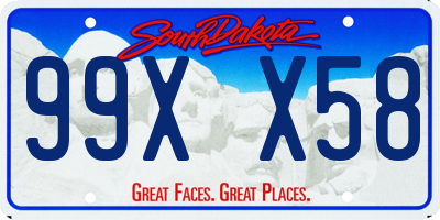 SD license plate 99XX58